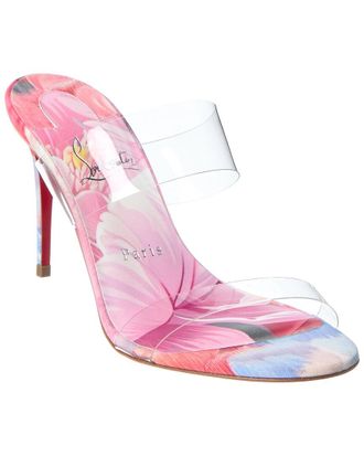 Christian Louboutin Just Nothing 85 Vinyl & Canvas Sandal