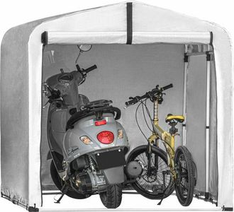 SoBuy Sobuy Abrigo De Jard&iacute;n, Caba&ntilde;a De Jard&iacute;n Exterior Impermeable, Abrigo Para Moto Con Ganchos, Garage Para Bicicleta Y Herramientas, Abrigo Para Bicicle