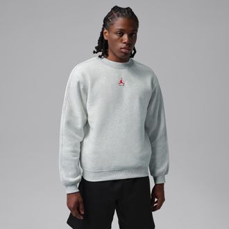 Nike Jordan Mens Jordan Brooklyn Crew-Neck Sweatshirt in Grey | IU0255-054