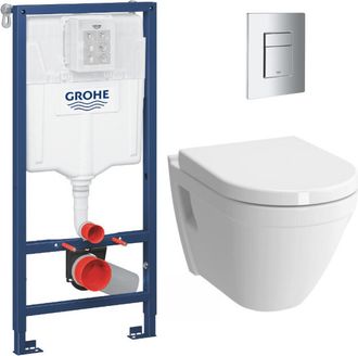 GROHE Pack Wc Rapid Sl + Taza Vitra S50 Con Brida + Asiento Softclose + Pulsador Skate Chrome ( S50softclose) - Grohe