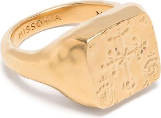 Missoma Lucy Williams Byzantine-coin ring - women - 18kt Gold Plated Brass - S