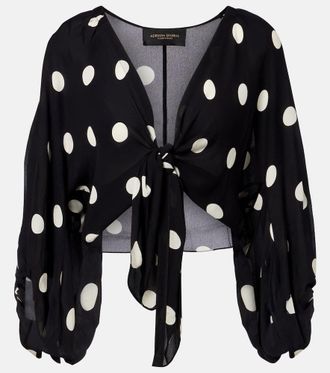 Adriana Degreas Polka-dot crop top