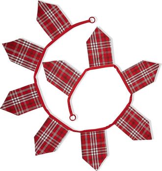 Tag Woven Plaid Pendant Garland Decorative Wall Banners Holiday in Red at Nordstrom
