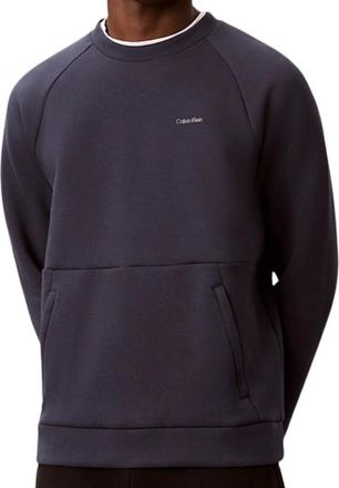 Calvin Klein Performance Double-Knit Sweatshirt - Heren - Sweatshirts - Blauw - XS - Katoen - Hoodies & sweatvesten