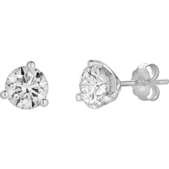 LuvMyJewelry Nasak 1.5 Ct TW Non Certified Lab Grown Round Diamond Studs Martini 14K Gold Earrings in 14K White Gold at Nordstrom
