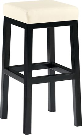 Clp Clp - Taburete De Bar Taylor Revestimiento De Polipiel Altura Del Asiento 78 Cm Estructura De Metal Negro Crema