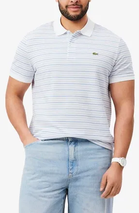 Lacoste Essentials Regular Fit Cotton Piqu&eacute; Polo in Phoenix Blue/flour at Nordstrom, Size 4
