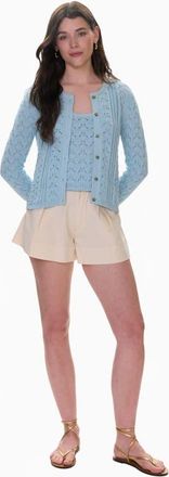 Rebecca Taylor Hannah Pointelle Cardi in Seafoam at Nordstrom, Size X-Small