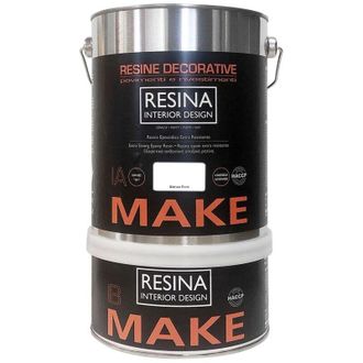 Make DESIGNED FOR YOU Resina Epossidica Extra Resistente a Base Acqua, Finitura Opaca, Colore Bianco Puro, Certificato HACCP, Formato 2 litri