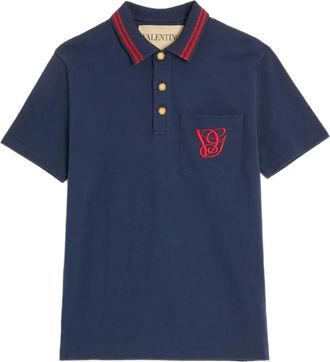 Valentino Garavani Polo con ricamo VG - Blu