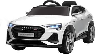 OEM Coche El&eacute;ctrico Para Ni&ntilde;os 12v Audi Con Mando A Distancia Faros Bocina M&uacute;sica Velocidad 3-5 Km/h 108x60x47 Cm Blanco