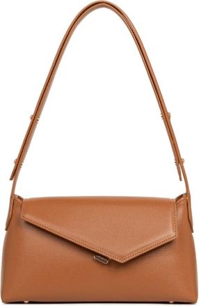 Lancaster Klep Crossbody Tas Zo&eacute; 2.0 Kameel - Dames - Schoudertassen - Bruin - ONE Size - Leer - Tassen