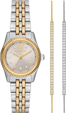 Michael Kors Elegant Zilveren Lexington Geschenkset - Dames - Horloges - Veelkleurig - ONE Size - Accessoires