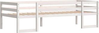 vidaXL Estructura de cama de niños madera maciza pino blanco 75x190 cm Vidaxl