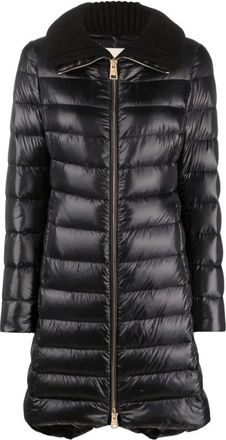 Herno Zwarte gewatteerde donsjas - Dames - Winterjassen - Zwart - XL - Wol - Jassen