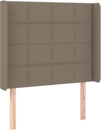 vidaXL Cabecero Con Led De Tela Gris Taupe 93x16x118/128 Cm Vidaxl