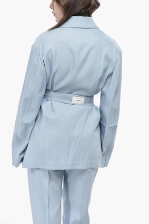 SETCHU Blazer Doppiopetto in Misto Lana con Cintura Setchu
