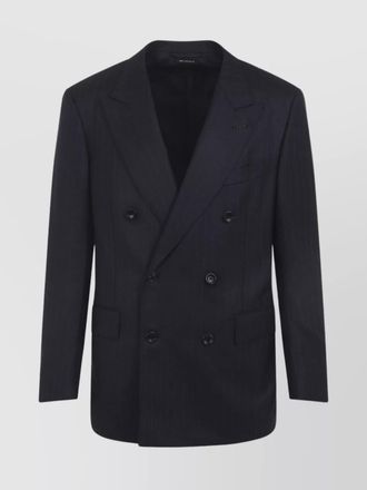 Tom Ford wool pinstripe double-breasted blazer