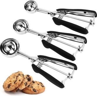 OEM Cuchara Para Helado - Juego De 3 - Acero Inoxidable - Cucharas Para Galletas - Cuchara Para Helado