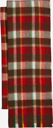 Drake's Rechteckiger Wollschal mit Karomuster