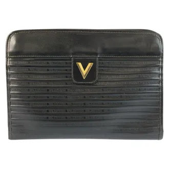 Mario Valentino Leather Clutch Bag (Pre-Owned)