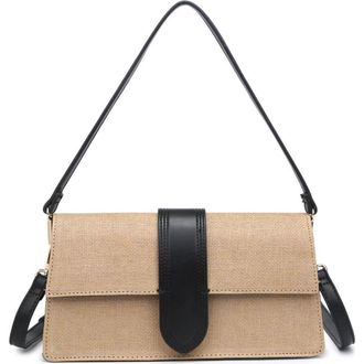 Moda Luxe Violet - Straw Crossbody in Natural Black at Nordstrom