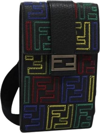 Fendi Pre-owned Cross Body Bags, female, Multicolor, Size: ONE SIZE Pre-owned Zucca Canvas Pouch