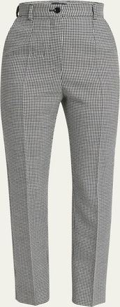 Dolce & Gabbana Pied De Poul Wool Straight-Leg Pants