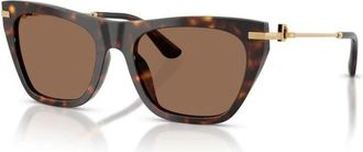 Dolce & Gabbana Dg 4511 Zonnebrillen - Dames - Zonnebrillen - Bruin - 55 MM - Nylon - Accessoires