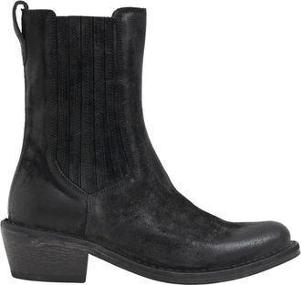 Moma Tronchetto Tuscany - Dames - Cowboylaarzen - Zwart - 36 EU - Leer - Schoenen