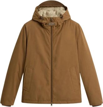 Woolrich Mountain Cloth Pacific Jacket - Heren - Zomerjassen - Bruin - M - Katoen - Jassen