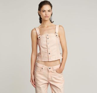 G-Star Bustier Top Afneembare Band - Roze - Dames