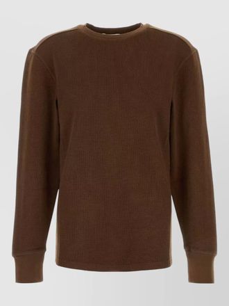 Entire studios cotton crew neck long sleeve knit top