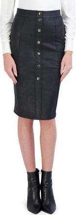 Ookie & Lala Faux Leather Pencil Skirt in Black at Nordstrom Rack, Size X-Large