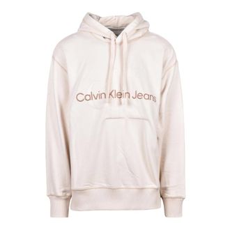 Calvin Klein Jeans Heren, Sweatshirts & Hoodies, Beige, Maat: 2XL Katoen