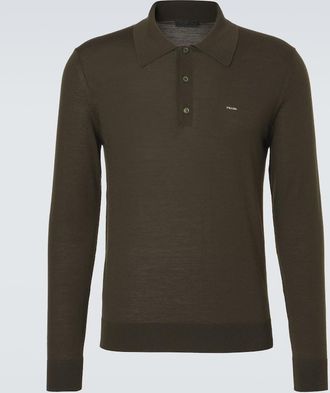 Prada Virgin wool polo sweater