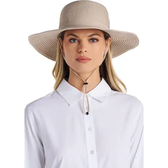 Coolibar Womens Shelly Lightweight Travel Hat, UPF 50+ Sun Protection in Tan at Nordstrom