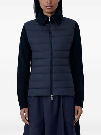 Moncler knit-sleeves quilted jacket - Zwart