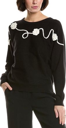T Tahari Embroidered Sweater
