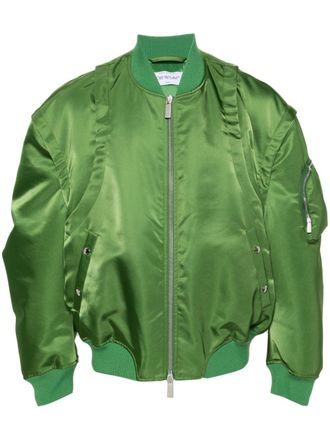 Off-white Bomberjack met afneembare mouwen - Groen