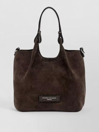 Gianni Chiarini dua suede tote top handles detachable strap