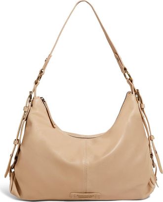 American Leather Co. Thayer Perfect Leather Hobo Bag in Macadamia Smooth at Nordstrom Rack