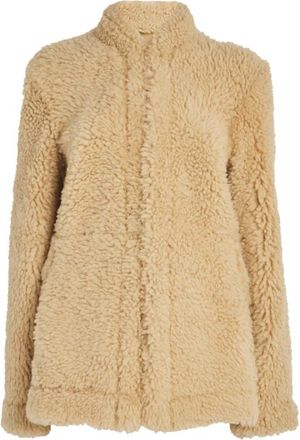 Toteme Faux Fur & Shearling Jackets, female, Beige, XS, Shearling Jacket Butter