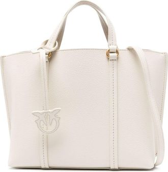 Pinko logo-charm tote bag - women - Calf Leather - OS - Neutrals