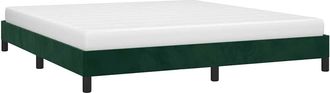 vidaXL Estructura Cama Sin Colch&oacute;n Terciopelo Verde Oscuro 160x200 Cm Vidaxl