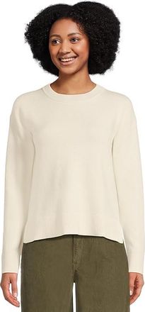 L.L.Bean Wicked Soft Cotton/Cashmere Crewneck Sweater Womens Sweatshirt Cream : LG, Cashmere/Cotton