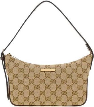 Gucci Gg Fabric Small Lady Lunetta Shoulder Bag Vintagsanddkbrown Borse A Mano