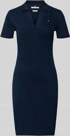 Tommy Hilfiger Enganliegendes Polokleid aus Baumwoll-Mix in Marine, Gr&ouml;&szlig;e XL