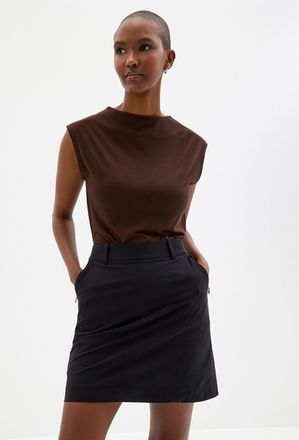 Contemporaine Womens Comfort-waist technical fabric skort
