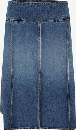 Alaia Midi-Jeansrock mit Frontschlitz Slit